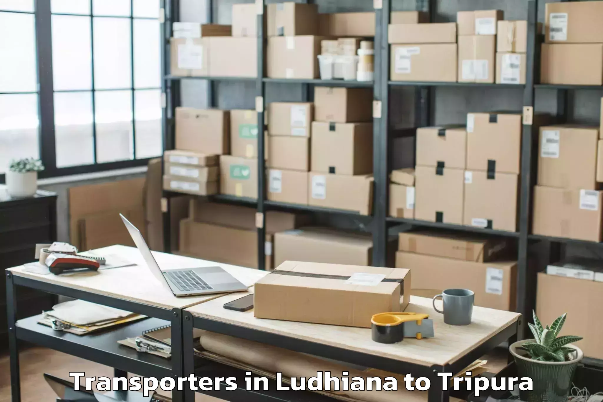 Book Ludhiana to Agartala Transporters Online